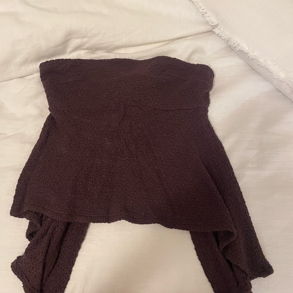 Free People Brown Strapless Top
